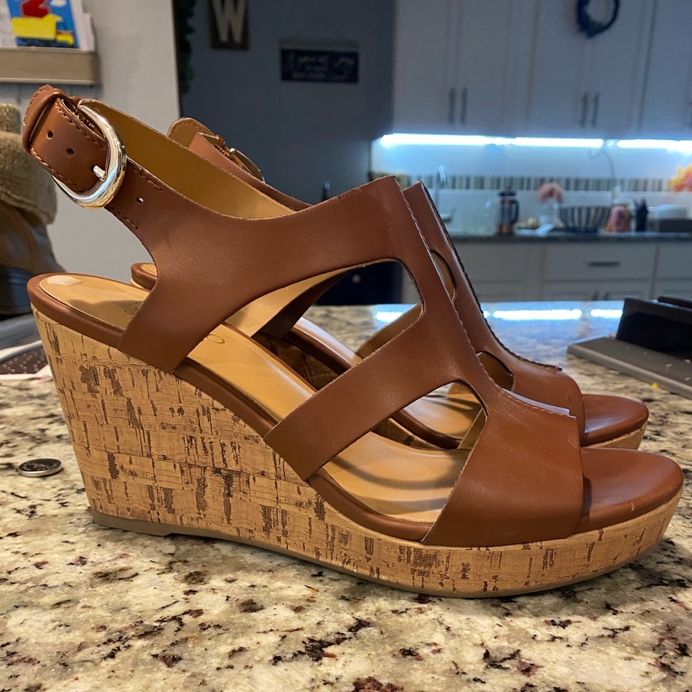 Brown Wedge Sandals